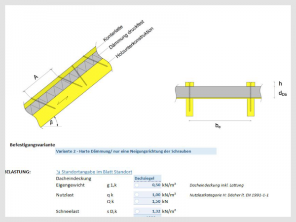 Calculation software for roof insulation systems